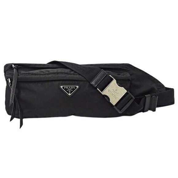 PRADA Handbags - PRADA Women's and Men's Body Bags, Waist Nylon, Black